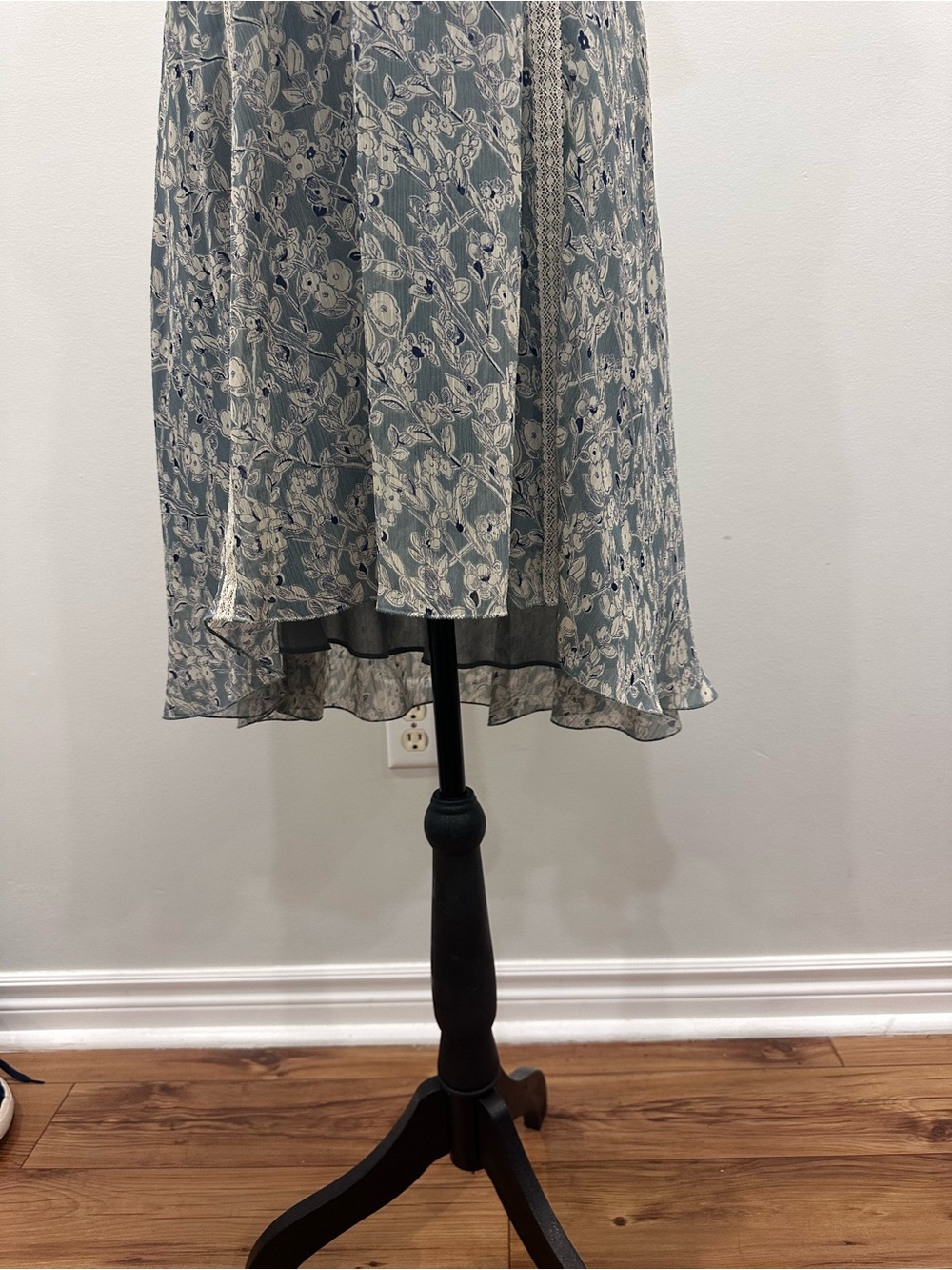 RALPH LAUREN DENIM & SUPPLY Floral Lace Blue Bias Cut Cottagecore Dress Size 8 - Picture 6 of 12